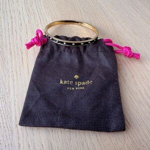 Kate Spade Black Gold Stud Bangle Bracelet